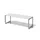bureau,HxBxD 740x2200x800mm,blad grijswit,sledeframe zilverkleurig