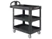 Rubbermaid BRUTE Heavy-Duty Werkwagen Medium 3 Schappen Zwart