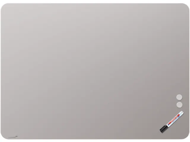 Mat Glasbord 90x120cm Warm Grey Ronde Hoeken