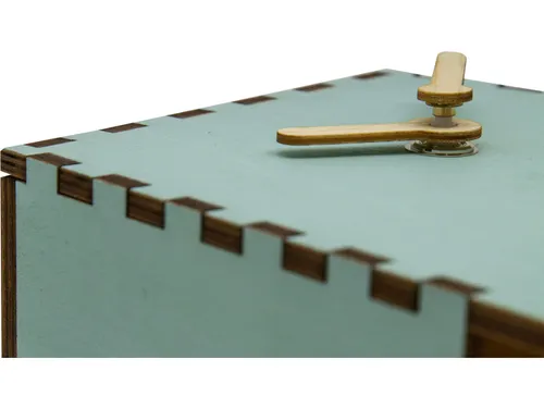 Tafelklok NeXtime Rocky 19.5x18x8.8 cm hout turquoise