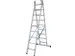échelle télescopique polyvalente 3x9 échelons lisse L 2 6-6 05m alu