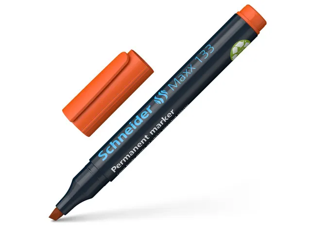 Marqueur Schneider Maxx 133 permanent orange, pointe biseautée