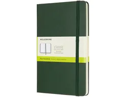 Notitieboek Moleskine large 130x210mm blanco hard cover myrtle green