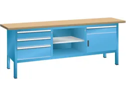 werkbank,HxBxD 840x2000x700mm,multiplexblad,draagverm. 1000kg,4voeten