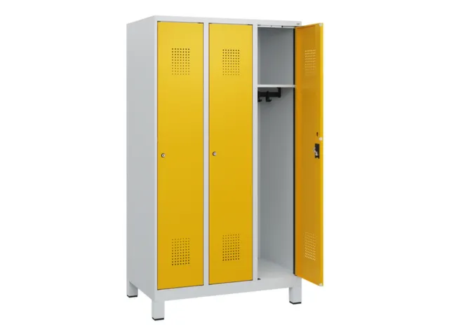 schoollocker,HxBxD 1630x900x500mm,3vak,vak B 300mm,cil.-slot,voeten