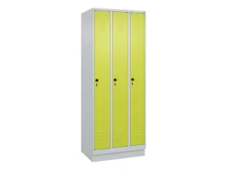 locker,HxBxD 1950x750x500mm,3vak,vak B 250mm,draaigrendel,sokkel - 1