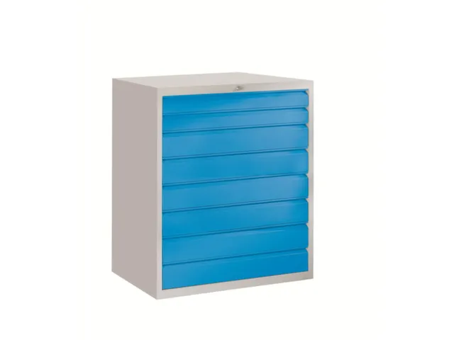 ladekast HxBxD 1200x1023x600mm 8laden slot RAL7035 front RAL7016