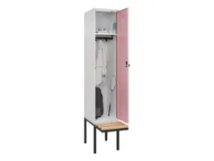 locker met bank,HxBxD 2120x400x815mm,1vak,vak B 400mm,draaigrendel