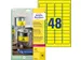 Avery Zweckform Ultra sterk etiket L6103-20 45.7x21.2mm Geel 960 stuks
