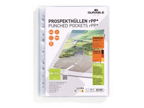 Geperforeerde hoes premium A4 rPP 40 stuks