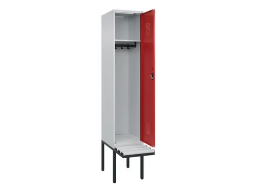 locker met bank,HxBxD 2120x400x815mm,1vak,vak B 400mm,cilinderslot