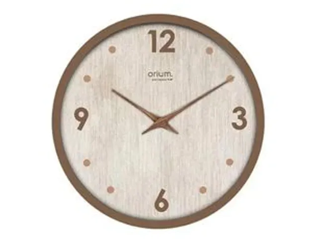 Orium Naturalis horloge murale 31 cm, mouvement silencieux, bois
