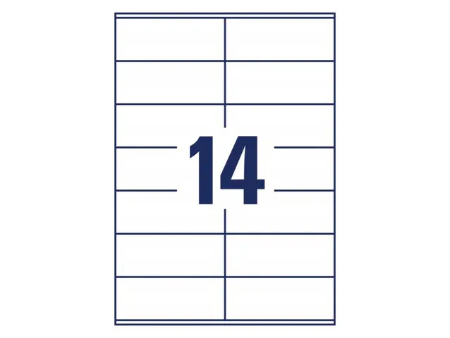 etiket Avery ILK 105x41mm 100 vel 14 etiketten per vel wit