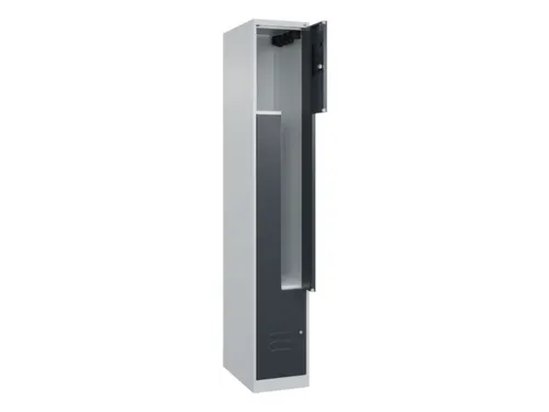 Z-garderobekast,HxBxD 1850x300x500mm,vak B 150/300mm,cil.-slot