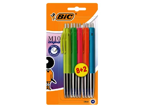 Balpen Bic M10 Colors Limited Edition medium assorti 8+2 gratis