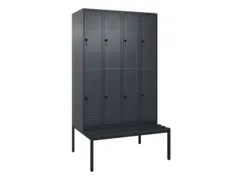 armoire vestiaire avec banc à deux niveaux HxlxP 2120x1200x815mm