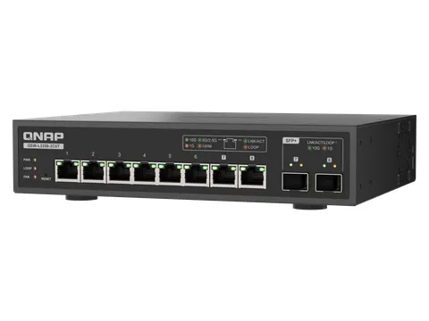 Lite Managed, 6x 10GbE BASE-T (RJ45), 2x 10GbE SFP+/RJ45 Combo Ports,