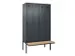 locker met bank,voor scheiding van kleding,HxBxD 2120x1200x815mm,4vak