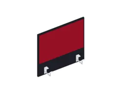 baliepaneel,v. bureau,aanbouw links,B 600mm,CC-zwart,BN4011-rood