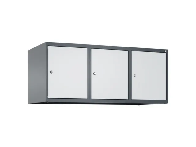 opzetkast,v. locker,3vak.,vak B 400mm,HxBxD 500x1200x500mm,vleugeldeur