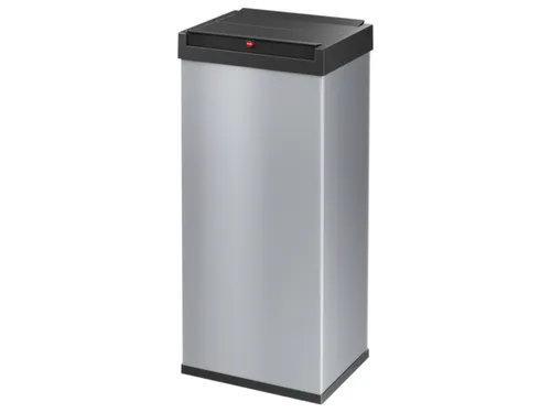 afvalbak,52l,HxBxD 763x339x260mm,romp staal zilverkleurig