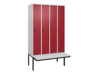 locker voor scheiding van kleding,HxBxD 2120x1200x815mm,4vak - 1