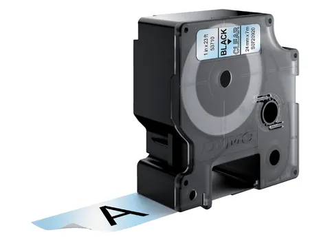 Labeltape Dymo 53710 D1 S720920 24mmx7m zwart op transparant