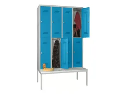 banklocker,dubbeldeks,HxBxD 2150x1200x800mm,RAL7035,front RAL5012