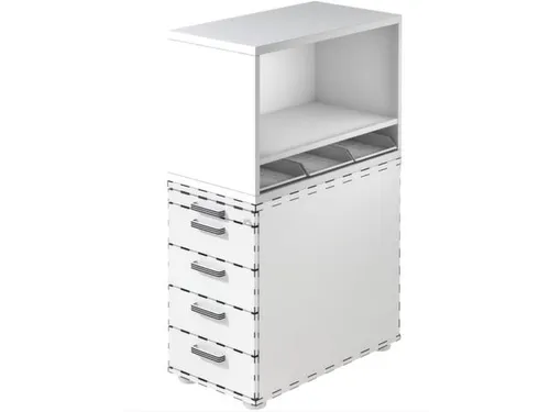 containeropzet,HxBxD 530x428x800mm,m. 3kunstst. inzetelementen DIN A4