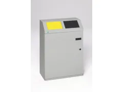 Afvalverzamelstation 2x50 liter Romp Inworpkleppen Geel/Antraciet