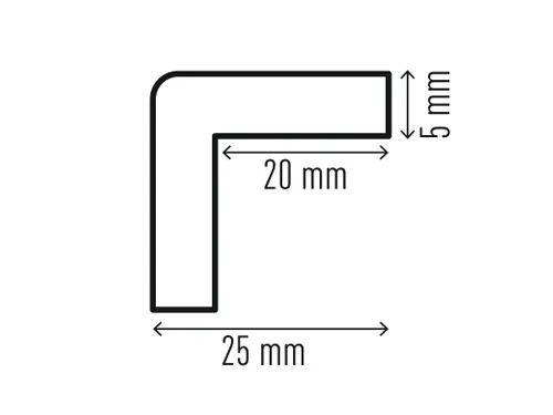 Hoekbeschermingsprofiel 20mm x 1m C20 magnetisch geel/zwart