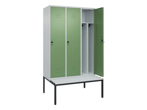 locker voor scheiding van kleding,HxBxD 2120x1200x815mm,3vak