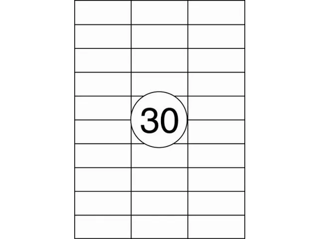 Etiket Rillstab 70x29.7mm Wit