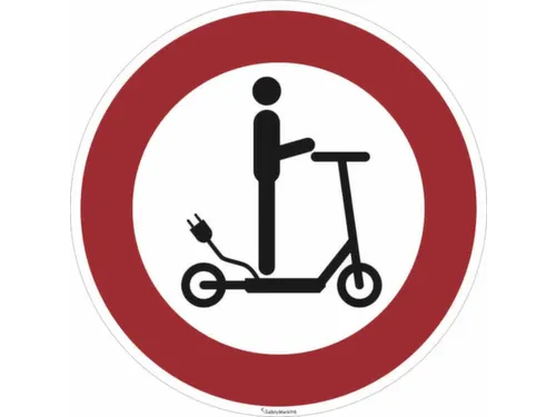 verbodsbord,Doorgang voor e-scooter verboden,PVC,lang nalichtend