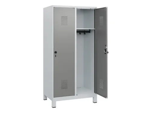 schoollocker,HxBxD 1630x800x500mm,2vak,vak B 400mm,draaigrendel,voeten