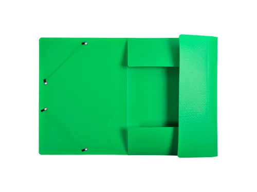 Elastomap 3 kleppen polypropyleen Ondoorschijnend A4 Anijsgroen