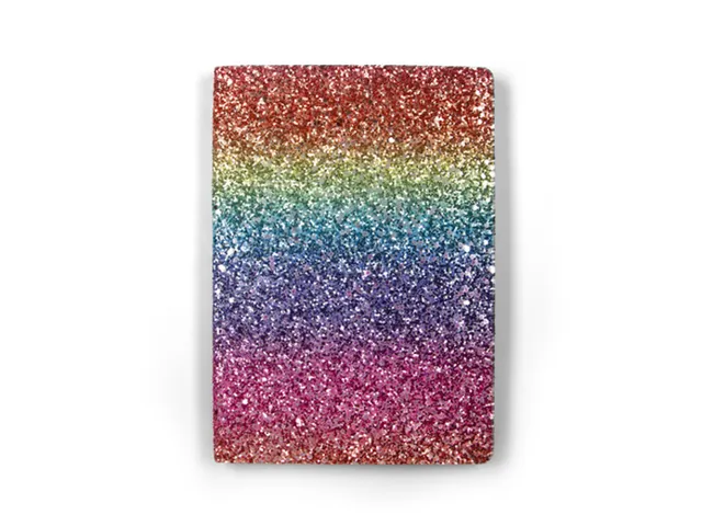 Notitieboek Paperclip Rainbow A5 lijn 96 vel 100gr glitter