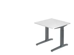 In hoogte verstelbaar bureau,HxBxD 680-850x800x800mm,blad wit