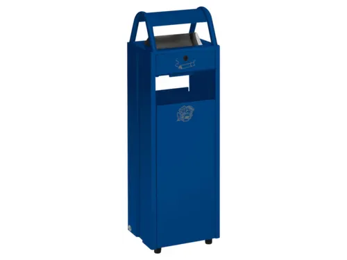 Combi-Asbak 5/35 liter 960x300x250 Blauw Overkapping Verzinkt