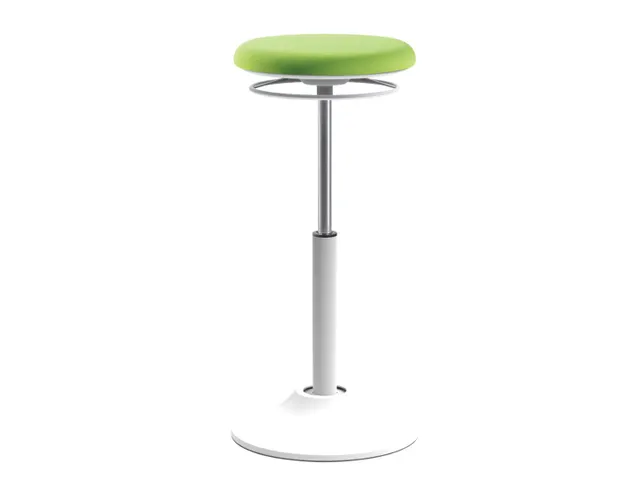 Mango zit-sta kruk Wit Groen Stof 540-795mm gasveer voet