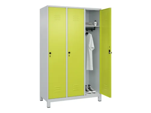 locker,HxBxD 1950x1200x500mm,3vak,vak B 400mm,draaigrendel,voeten