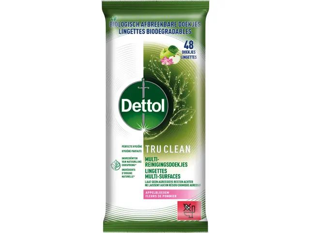 Dettol Reinigingsdoekjes TruClean Appelbloesem pak van 48 doekjes