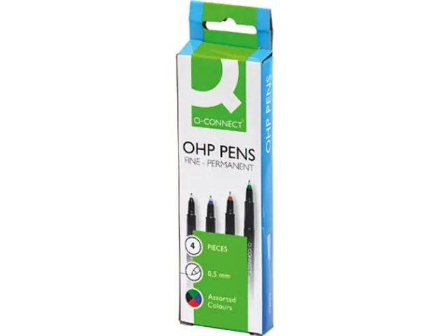 OHP marker fijn permanent assorti 4 stuks