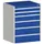 ladekast HxBxD 1000x800x650mm 6laden romp RAL7035 front RAL5010