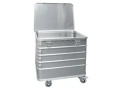 Bakwagens Aluminium Deksel En Cilinderslot 200kg 730x730x605mm