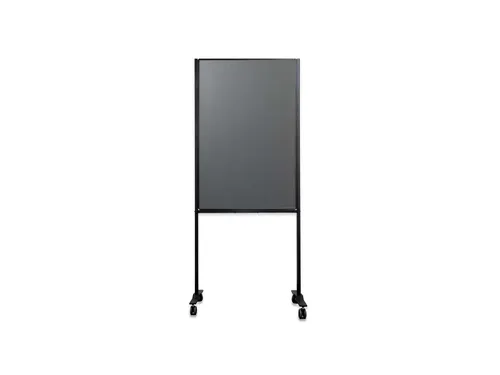 Verrijdbaar Workboard 120x75cm grijs emaille krijt zwart profiel