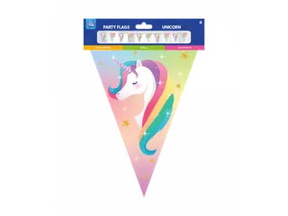 Vlaggenlijn 10 meter Party Flags foil Unicorn - 2