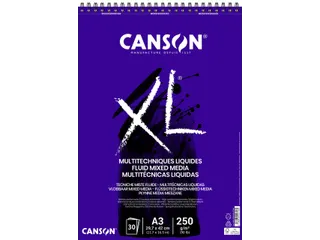 Mixed mediapapier Canson XL Fluid Mixed Media 30vel 250gr A3 extra wit - 2
