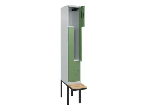 Z-garderobekast,HxBxD 2120x300x815mm,2vak,vak B 300mm,cil.-slot