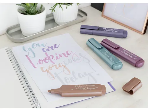 Tekstmarker Faber Castell Metallic roze